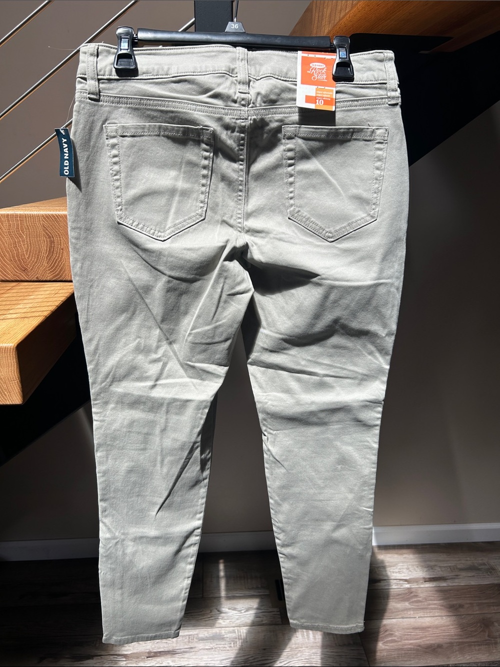 Old Navy Straight Leg Pants in Light Olive